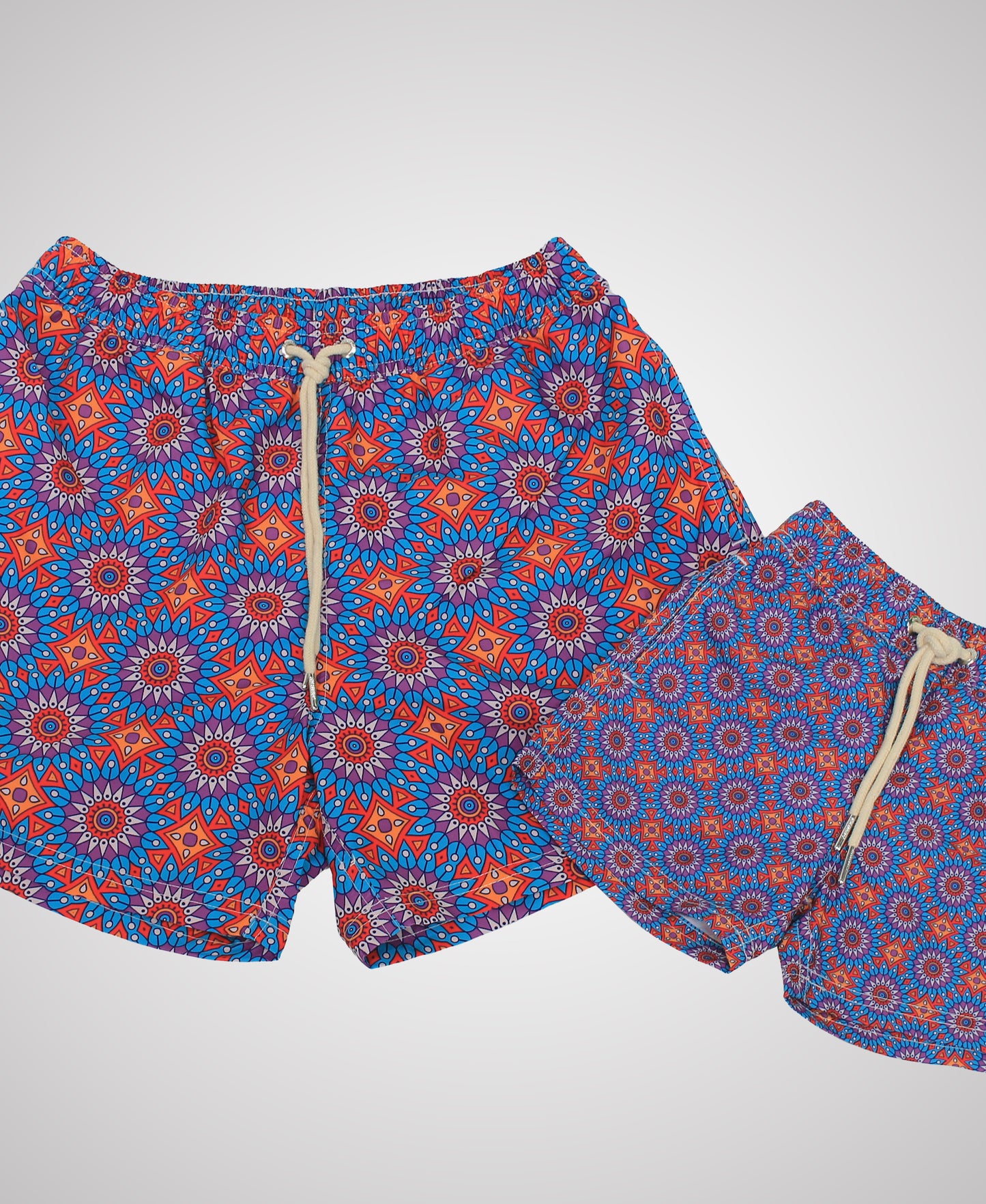 Costume Padre-Figlio Kaleidoscope Blu