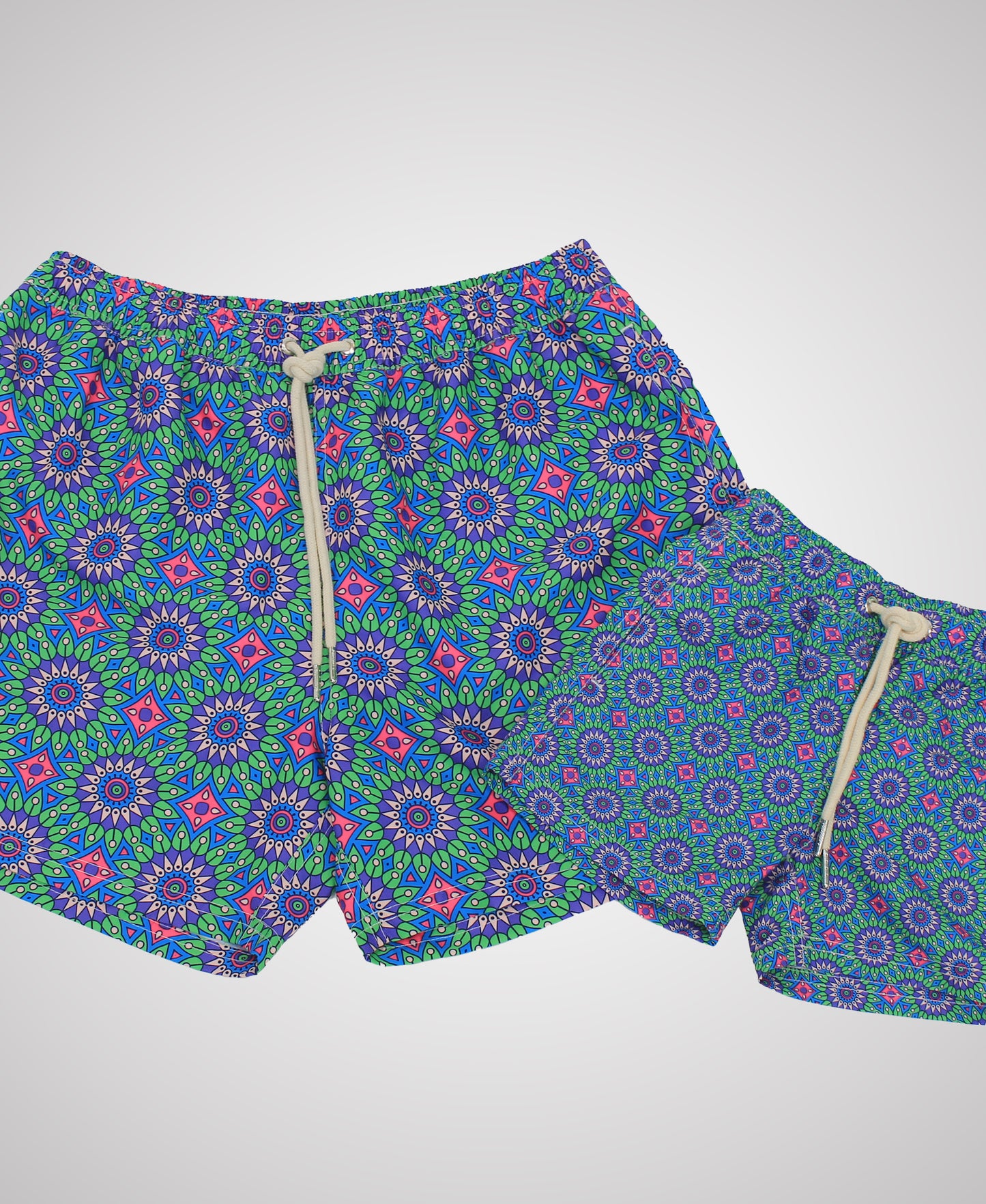 Costume Padre - Figlio Kaleidoscope Green